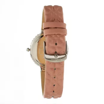 Relógio FOLLI FOLLIE mulher WF13A032SPRDF 32mm caixa de aço inoxidável ouro rosa mostrador branco bracelete de pele rosa quartzo analógico