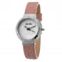 Relógio FOLLI FOLLIE mulher WF13A032SPRDF 32mm caixa de aço inoxidável ouro rosa mostrador branco bracelete de pele rosa quartzo analógico
