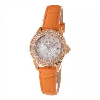 Relógio de mulher FOLLI FOLLIE WF13B071STN 30mm ouro rosa aço inoxidável e pele bege