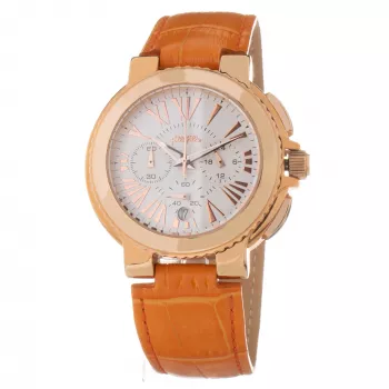 Relógio de mulher FOLLI FOLLIE WF13R002SEN 40mm ouro rosa aço inoxidável pele branca