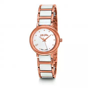 Relógio de mulher FOLLI FOLLIE WF15R011BSW (28mm) - Donatella Collection aço inoxidável