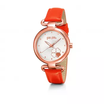Relógio de mulher FOLLI FOLLIE WF15R029SPNA 32mm ouro rosa aço inoxidável pele rosa