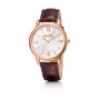 Relógio Folli Follie mulher WF15R033SPW 35 mm ouro rosa aço inoxidável pele branca