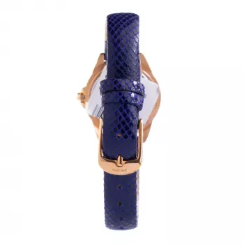 Folli Follie relógio mulher WF1B006STA 36 mm aço inoxidável quartzo analógico mostrador prateado bracelete em pele preta