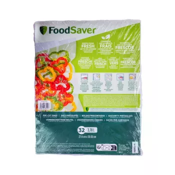 Conjunto de armazenamento de alimentos retangular FoodSaver Macom 3201 com dispensador, 32 peças, branco/transparente