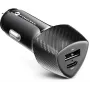 Carregador de automóvel Forcell Carbon CC50-1A1C 38W USB-C PD 3.0 + USB-A QC 3.0 preto