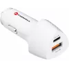 Forcell Carbon CC50-1A1C 38W USB-C PD + USB-A QC 3.0 Carregador de automóvel - branco