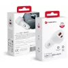 Forcell Carbon CC50-1A1C 38W USB-C PD + USB-A QC 3.0 Carregador de automóvel - branco