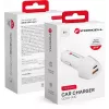Forcell Carbon CC50-1A1C 38W USB-C PD + USB-A QC 3.0 Carregador de automóvel - branco