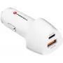 Forcell Carbon CC50-1A1C 38W USB-C PD + USB-A QC 3.0 Carregador de automóvel - branco
