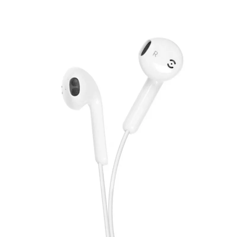 Forcell F-Audio HR-ME25 Auscultadores intra-auriculares Lightning com microfone e controlo remoto, brancos