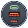 Forcell F-Energy 65 Carregador de Carro 65W, 2x USB-C (PD 3.0) & 1x USB-A (QC 4.0), Cinzento