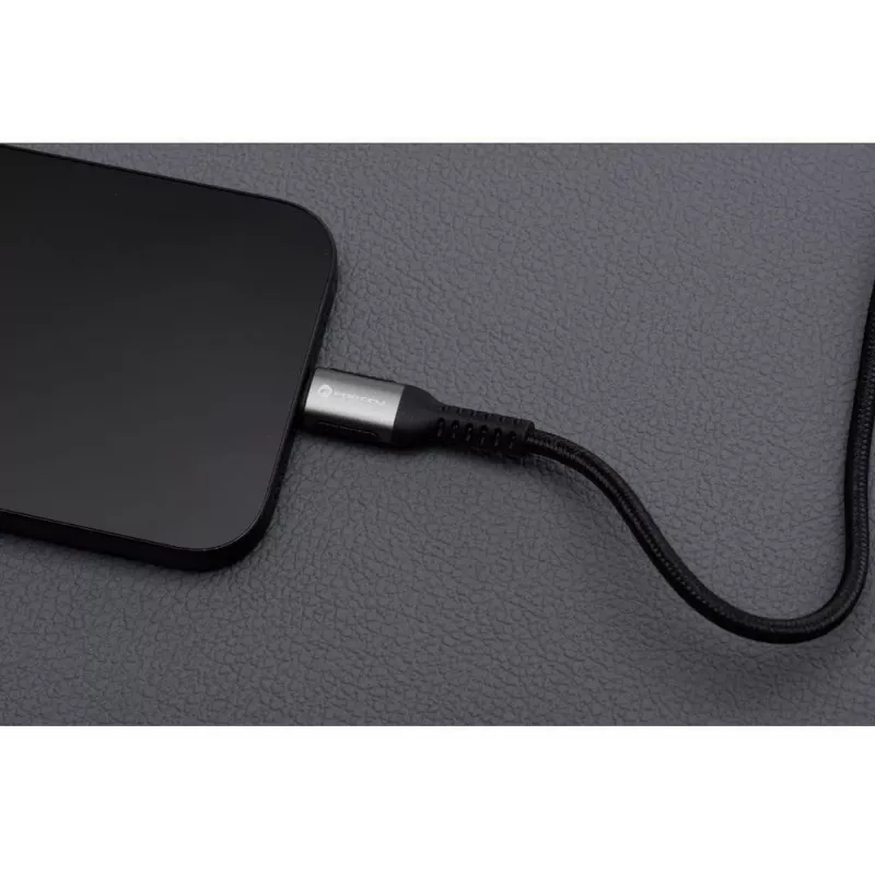 Forcell F-Energy Cafule cabo USB-C para USB-C 3m 240W PD 3.1 QC 4.0 entrançado preto