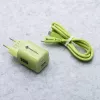 Forcell F-Energy GaN III VT-41 Carregador de Parede GaN 33 W, 1x USB-C PD 3.0/PPS & 1x USB-A QC 4.0, Verde