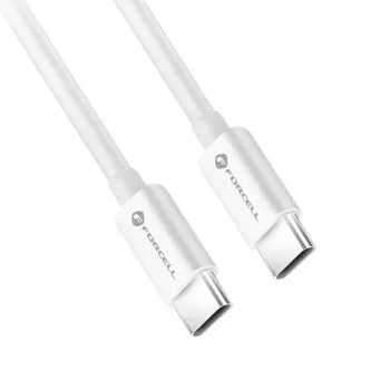 Cabo Forcell F-Energy USB-C para USB-C QC4.0 PD 5A 100W 3m Branco C339