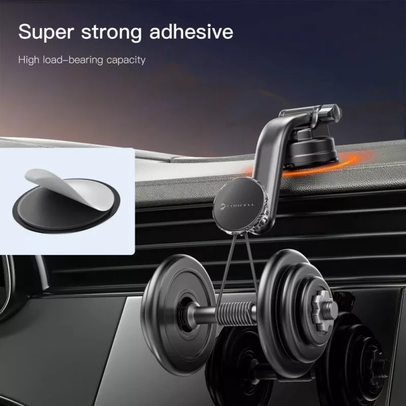 Suporte magnético para carro Forcell F-Grip MagLuxe – para para-brisas, painel, ventilação – Preto