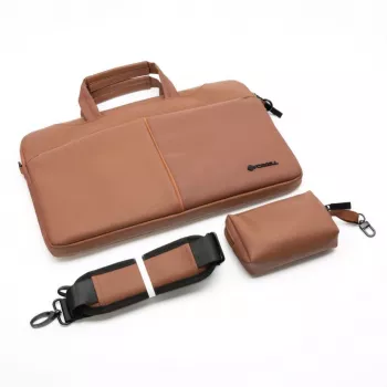Mala para portátil Forcell F-PROTECT URBAN STYLE 15,6 polegadas castanho