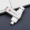 Forcell pen drive 64GB USB 3.2 Gen 1 (USB-A / USB-C) F-Data Metal Duo prateada