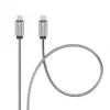 Forcell Cabo USB-C para USB-C F-Energy QC4.0 PD 5A 100W E-Mark Metal 1m Prateado C239