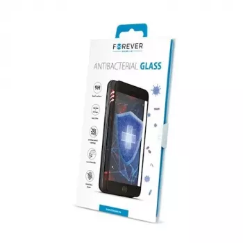 Película de vidro temperado antibacteriana Forever com moldura preta para Apple iPhone X/XS/11 Pro