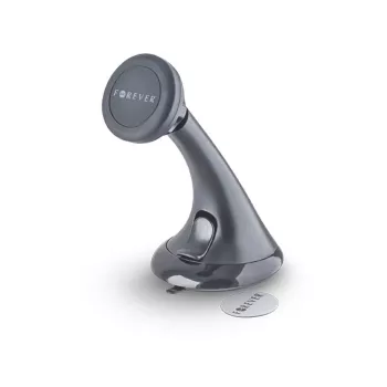 FOREVER Suporte universal MH-100 para telemóvel no carro com ventosa, rotação 360°, braço telescópico, compatível com smartphones de 50-90mm, preto