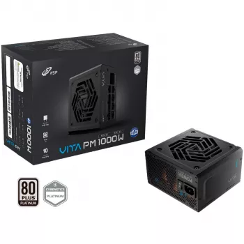 Fortron VITA PM 1000W preto, 1x 12-Pin High Power GPU, 4x PCIe, 1000 Watt