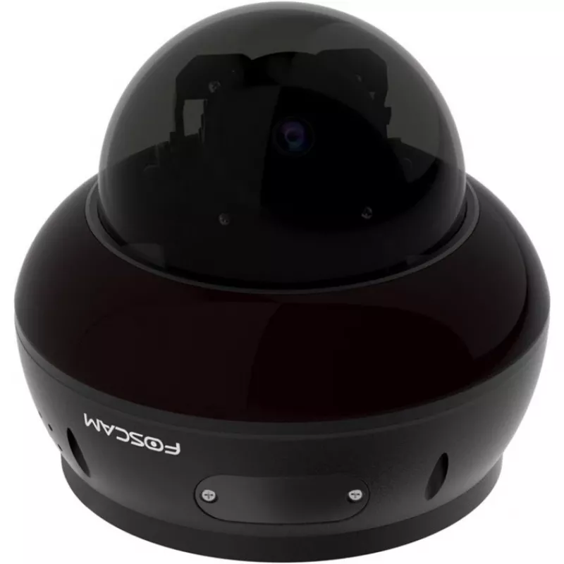 Foscam D8ET câmara de vigilância IP preta 8MP (3840x2160), PoE, função PT, deteção com IA, proteção antivandalismo IK10