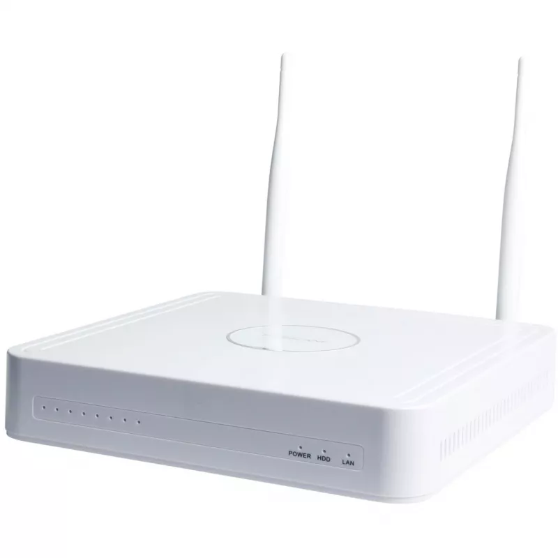 Sistema de segurança NVR sem fios FOSCAM FN7108W-B4-1T de 8 canais com 4x câmaras bullet FI9910W 1080P, disco 1TB, branco