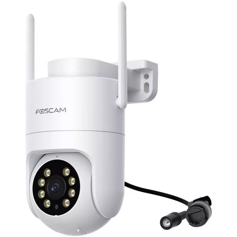 Foscam PD8 câmara de vigilância sem fios branco 8MP (3840x2160), WiFi 6 dual band, radar de ondas milimétricas, auto-tracking 360°, rotação e inclinação