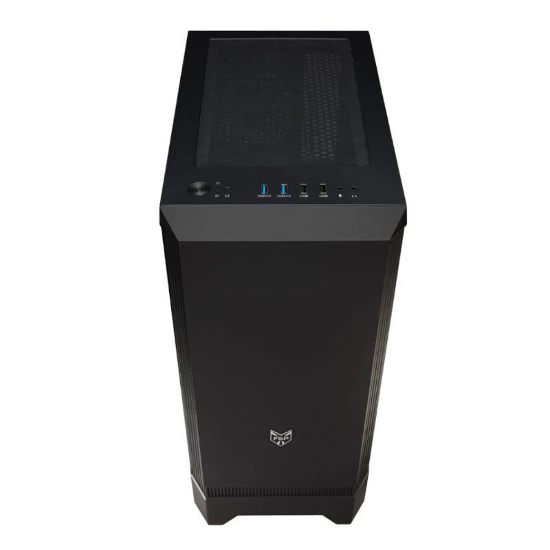 Caixa gaming ATX Mid-Tower FSP CMT260 - vidro temperado, preta