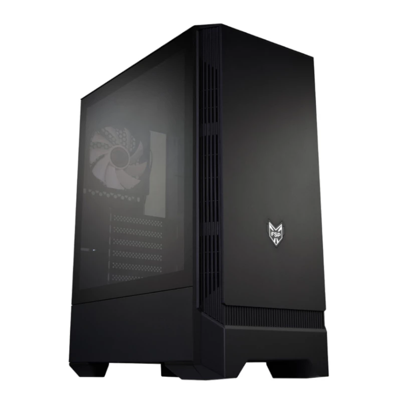 Caixa gaming ATX Mid-Tower FSP CMT260 - vidro temperado, preta