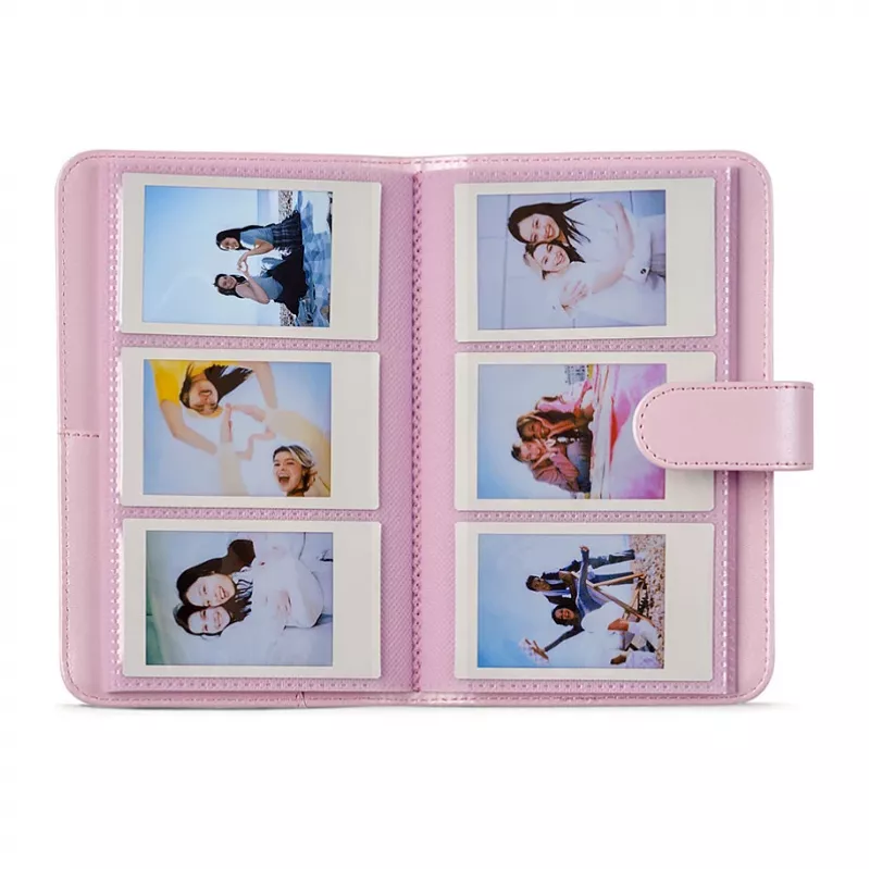 Fujifilm Instax Mini álbum Candy Pink – álbum fotográfico com 64 bolsas para fotos Instax Mini