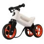 FUNNY WHEELS Rider Super 2 em 1 bicicleta de equilíbrio e triciclo conversível, branco/laranja