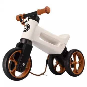FUNNY WHEELS Rider Super Bicicleta de Equilíbrio, Pearl / Castanho