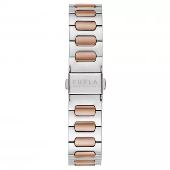 Relógio FURLA Arco Chain quartzo mulher 38mm bracelete de aço inoxidável mesh tom ouro rosa