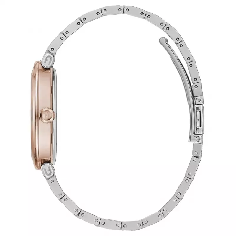 FURLA Arco Chain relógio de senhora de quartzo 38mm bracelete de malha milanesa de aço inoxidável ouro rosa