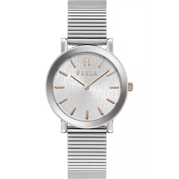 Relógio de quartzo de mulher FURLA Arco Chain WW00003007L1 38mm aço inoxidável prateado