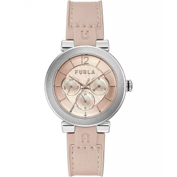 Relógio de quartzo de mulher FURLA Arco Chain WW00011001L1 38 mm malha de aço inoxidável prateado