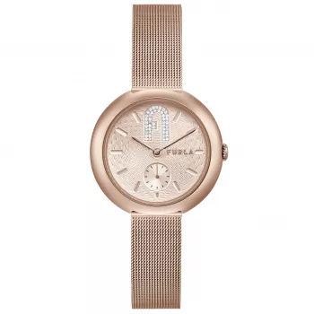 Relógio de quartzo FURLA Arco Chain para mulher WW00013007L3 36mm aço inoxidável prateado
