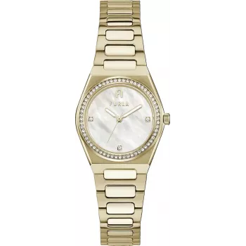 Relógio de mulher FURLA Arco Chain WW00020001L2 30mm em aço inoxidável prateado