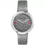 FURLA Giada relógio de senhora de quartzo R4251110501 34mm mostrador prateado bracelete de pele rosa