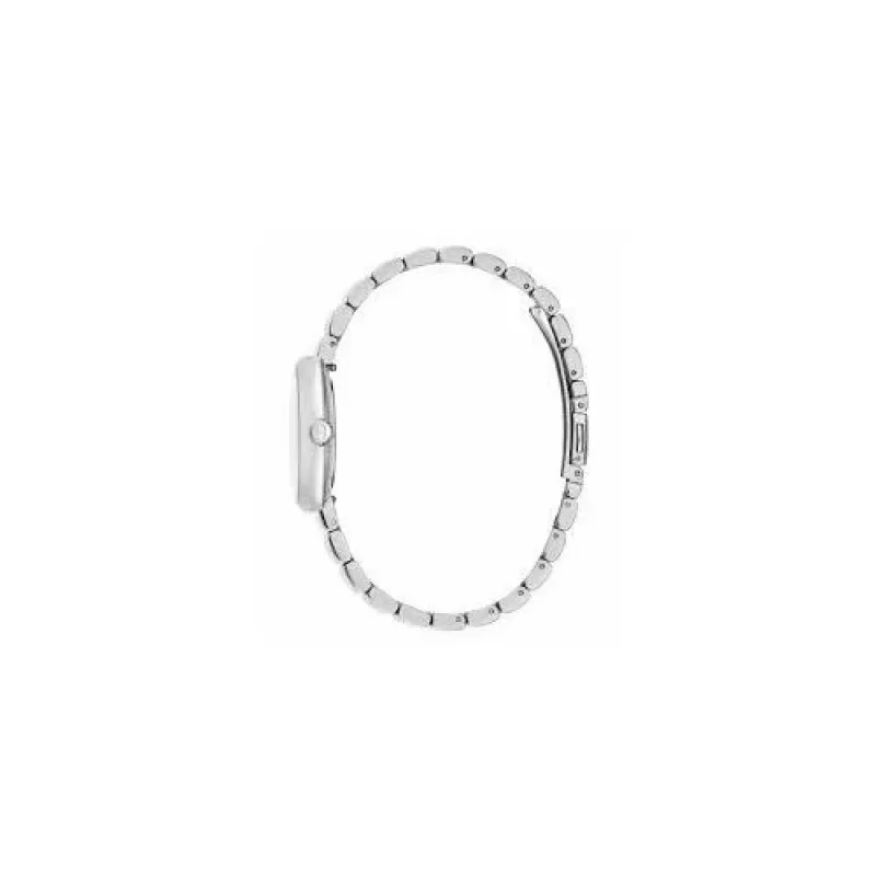 Relógio de mulher FURLA Logo WW00005011L1 32mm caixa em aço inoxidável tom ouro rosa bracelete de pele rosa quartzo analógico
