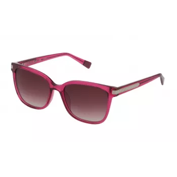 Furla SFU336 Óculos de sol para mulher - armação de acetato Havana com lentes castanhas degradê - 55/18/135 mm