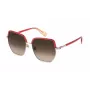 Óculos de sol de olho de gato FURLA SFU623-57594Y para mulher Havana/Castanho degradê 57mm