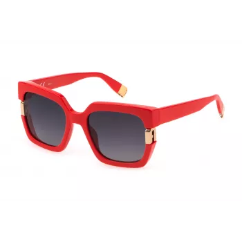 FURLA SFU624-5405GQ óculos de sol de mulher Havana acetato castanho policarbonato 54/20/140 mm