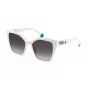 Óculos de sol retangulares de mulher FURLA SFU686-5403GF, armação de acetato castanho havana, lentes degradê castanhas, 54/18/140 mm