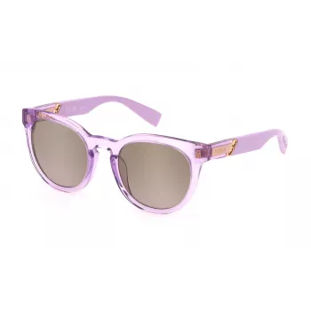 Óculos de sol de mulher FURLA SFU687-516PFG armação de acetato Havana lentes castanhas degradê 51mm
