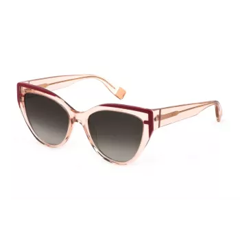 Óculos de sol FURLA SFU694-5509TU mulher - Armação de plástico geométrica, lentes de policarbonato, proteção UV400, 55/18/140 mm