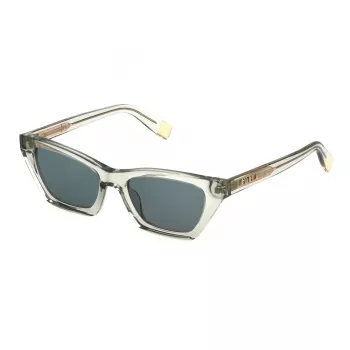 Óculos de sol de mulher FURLA SFU777V530840 borboleta Havana castanho degradê 53 mm