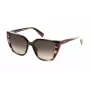 Óculos de sol de mulher FURLA SFU782-5505GZ borboleta Havana castanho degradê 55mm